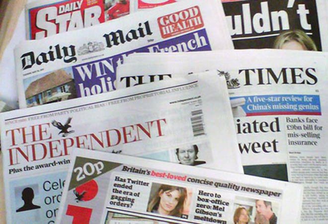 Rënia tragjike e medias britanike