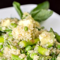 Spring Quinoa Salad with Asparagus, Avocado, Peas & Basil