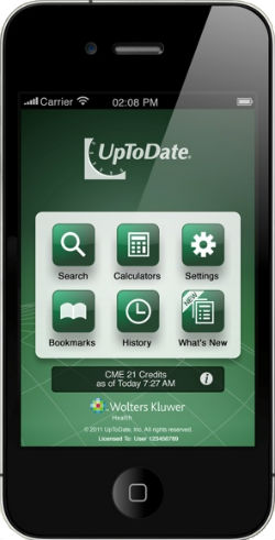 Uptodate releases local version of its iphone app