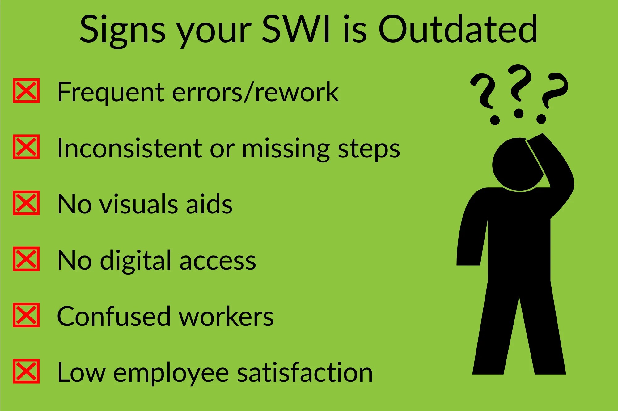 Standard work instruction upgrade