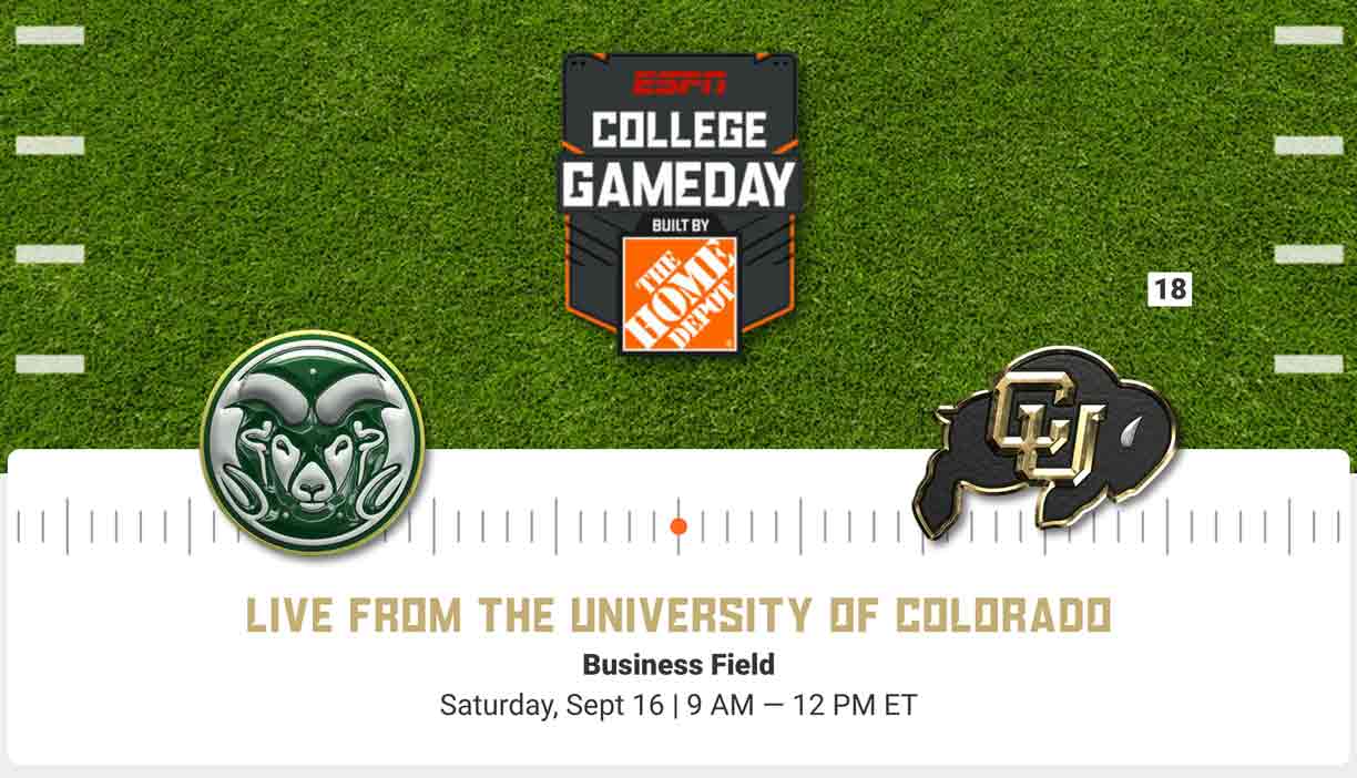 College GameDay Is Coming To CU Boulder For The Buffs Game IM FROM DENVER CU Buffs CSU Rams 1 