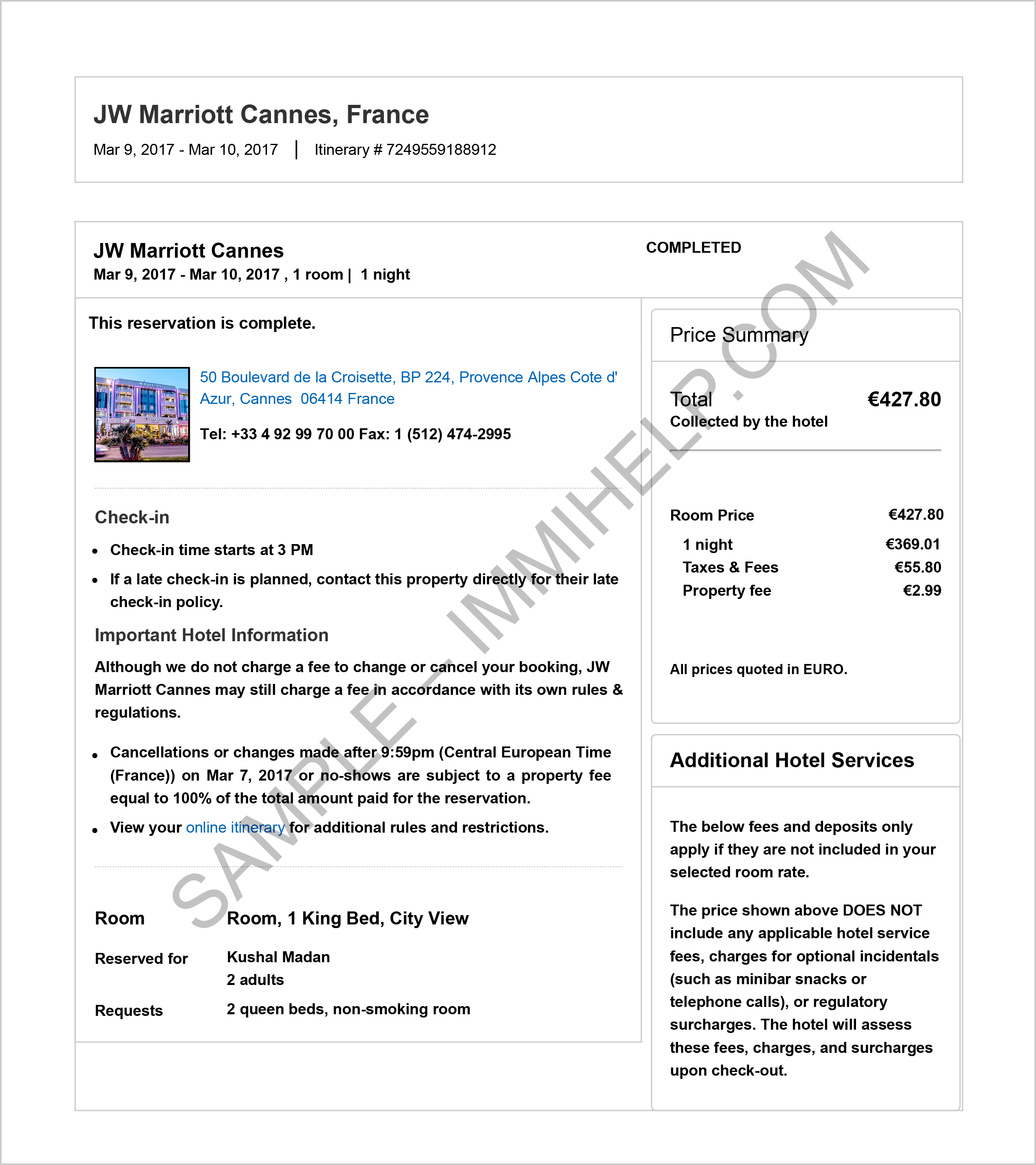 Proof Of Accommodation For Schengen Visa