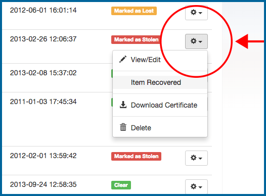 Reporting Items Lost Or Stolen