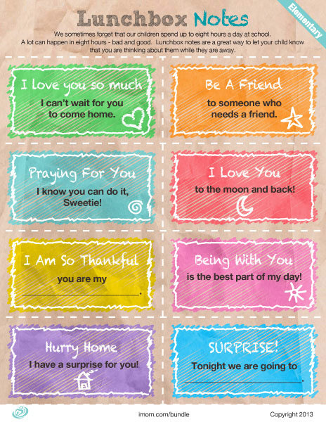 lunchbox notes elementary imom