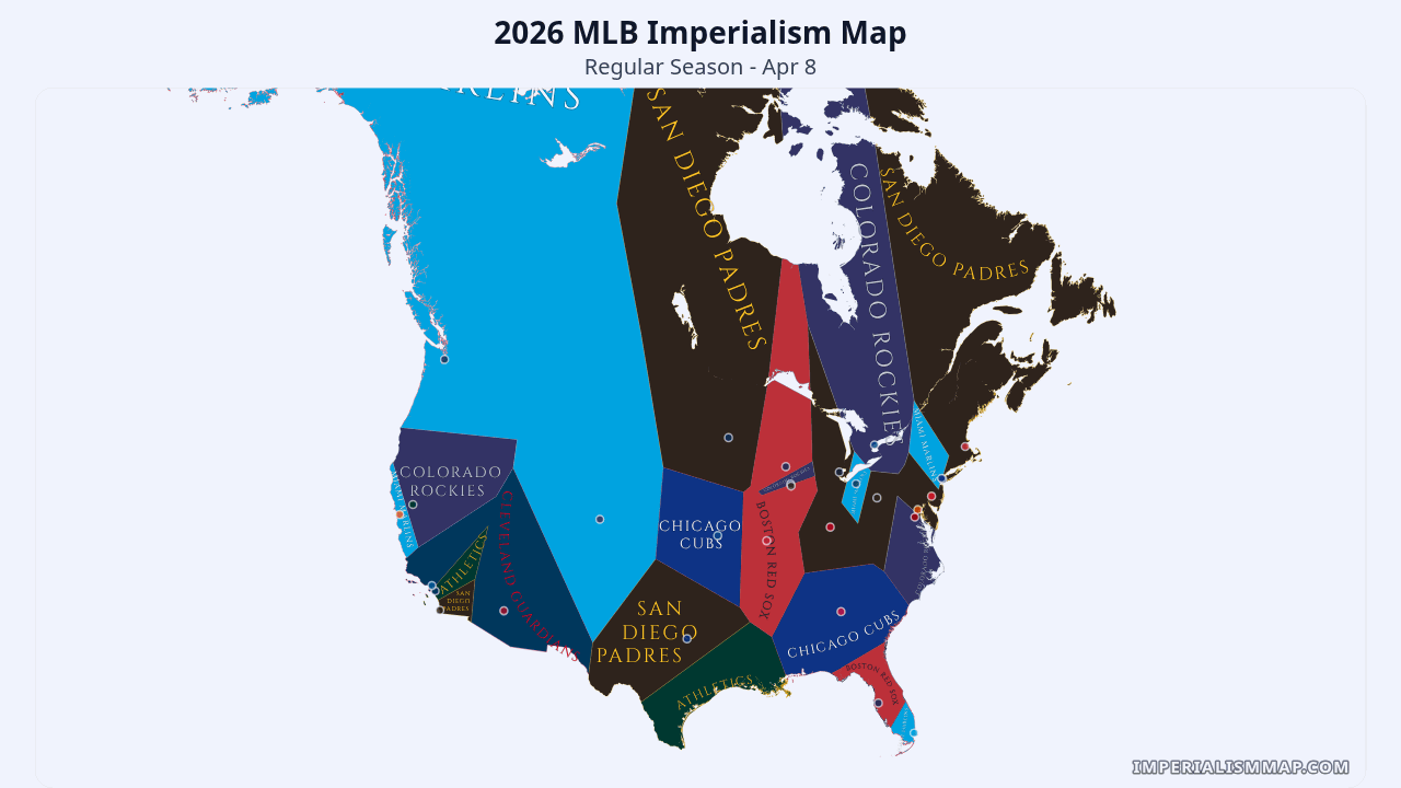MLB Imperialism Map 2026 