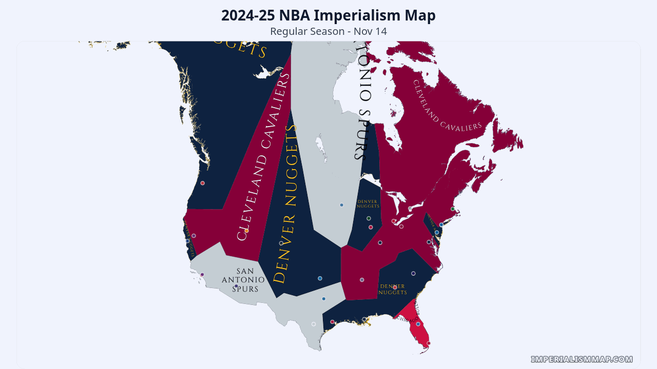 2025 NBA Imperialism Map 2025.