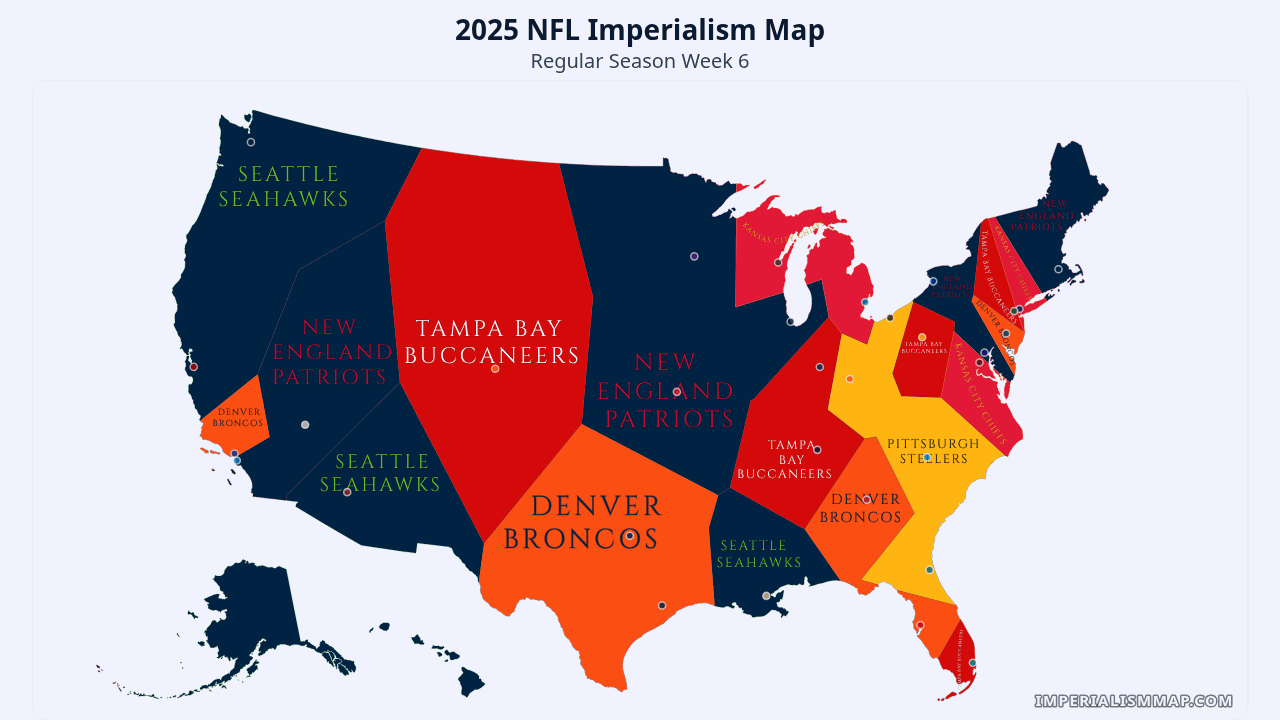 NFL Imperialism Map Nfl 