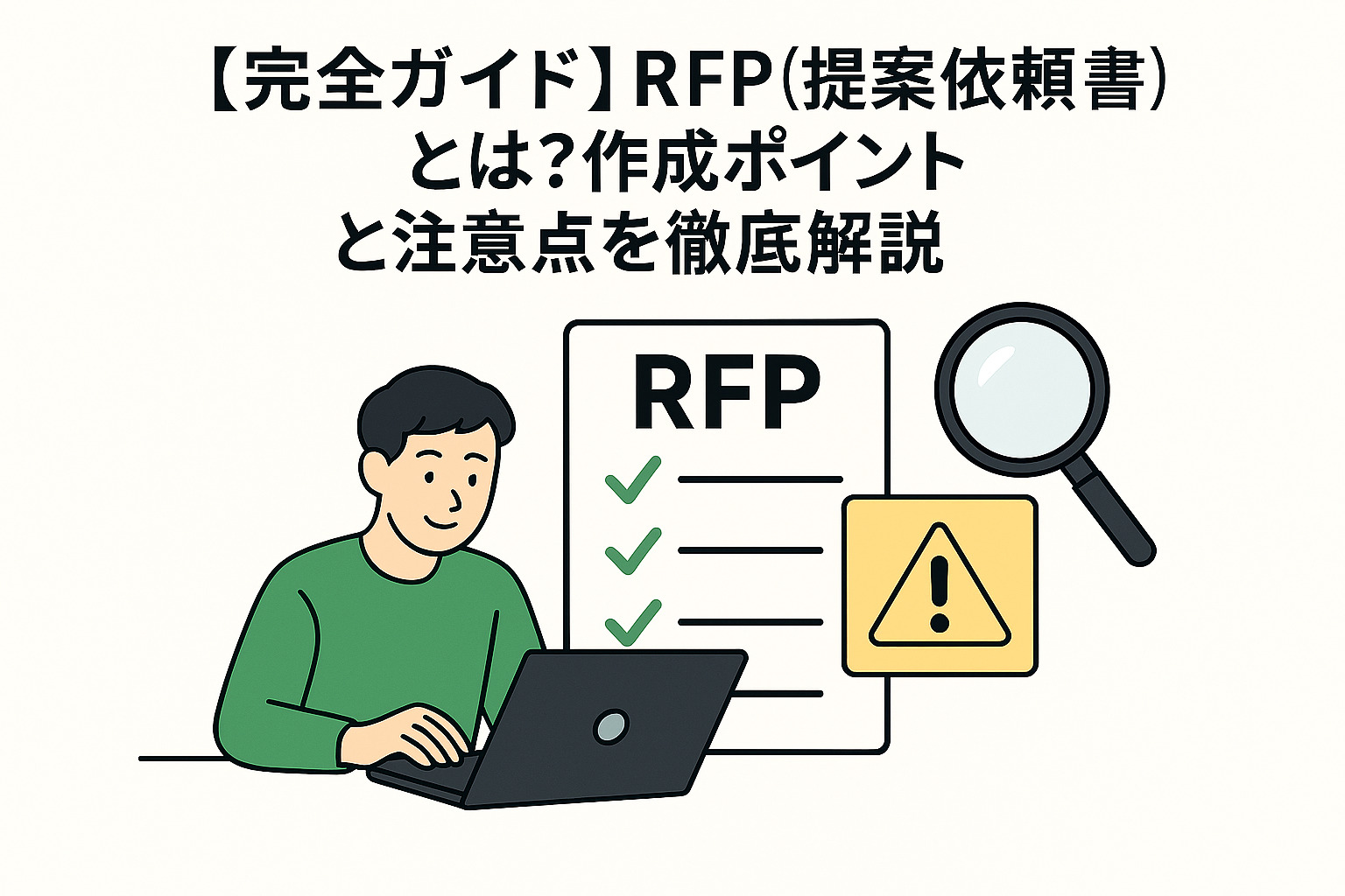 【完全ガイド】RFP（提案依頼書）とは？作成ポイントと注意点を徹底解説