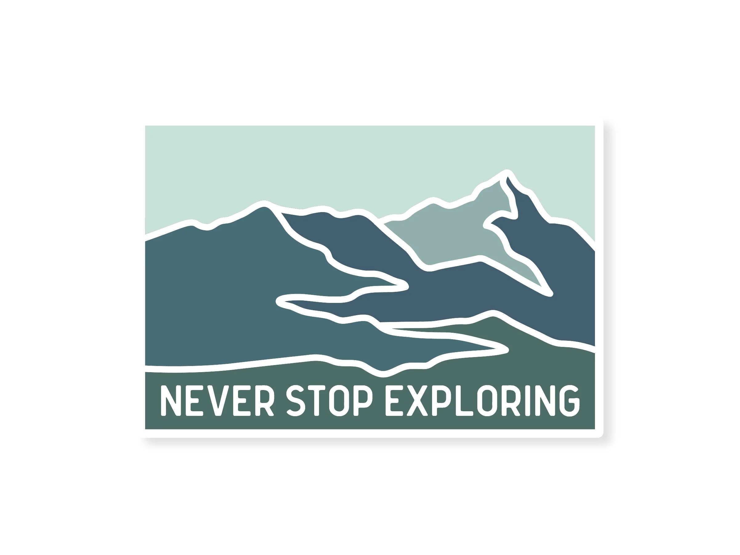 The Never Stop Exploring Sticker - Full HD Gradient Designs for Desktop