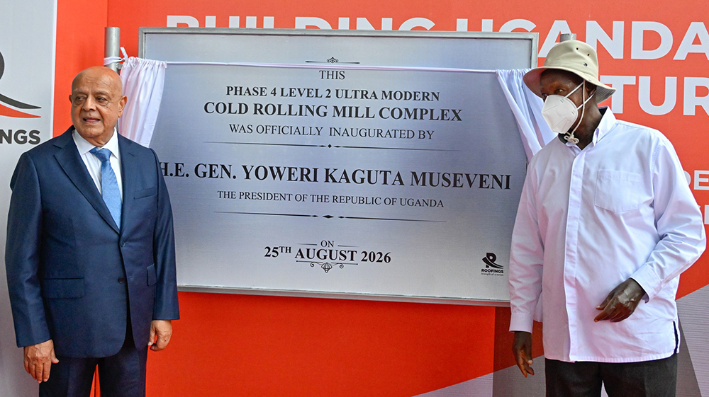 Museveni Commissions $125 Million Roofings Steel Plant as Uganda Deepens Local Manufacturing