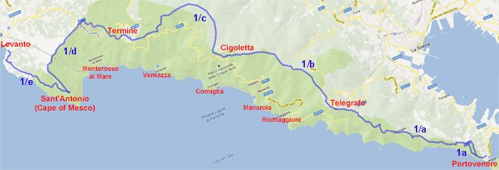 Cinque Terre Sentiero Alto N 1