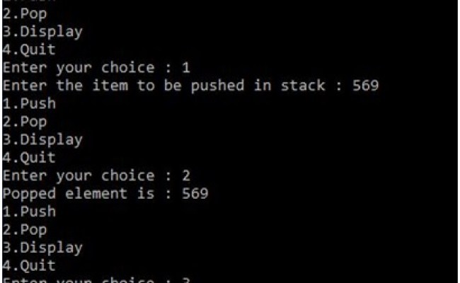 Implementation Of Stack Using Array In C Programming Algorithm How