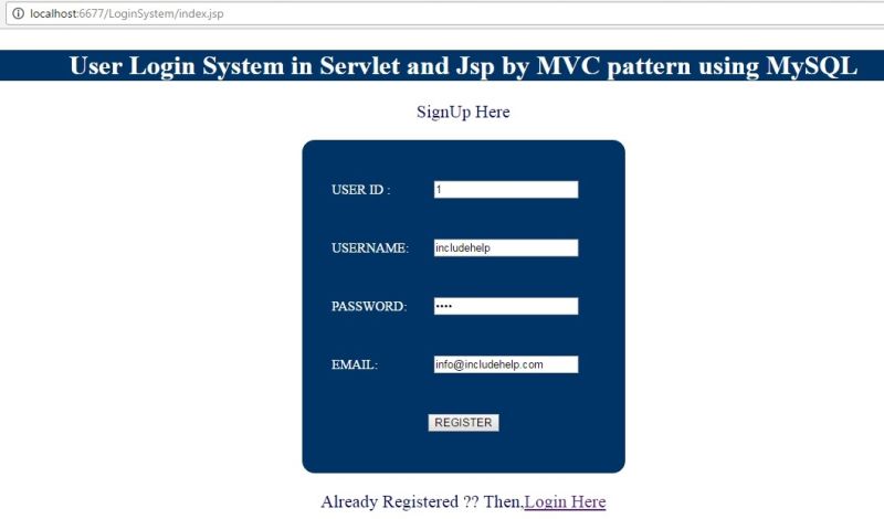 Java Mvc Login And Register Script Using Jsp Servlet With Mysql - Incredible Nature Texture - HD