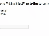 How To Remove Disabled Attribute Using Jquery