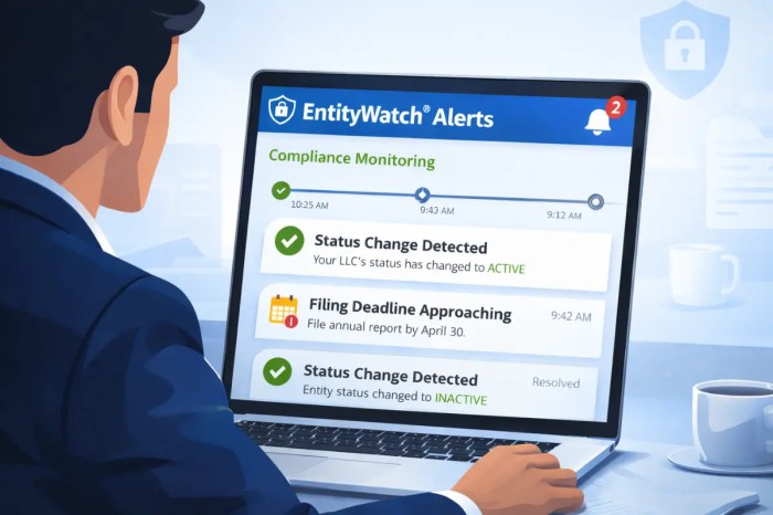 Entity management software features registered agent compliance tracking