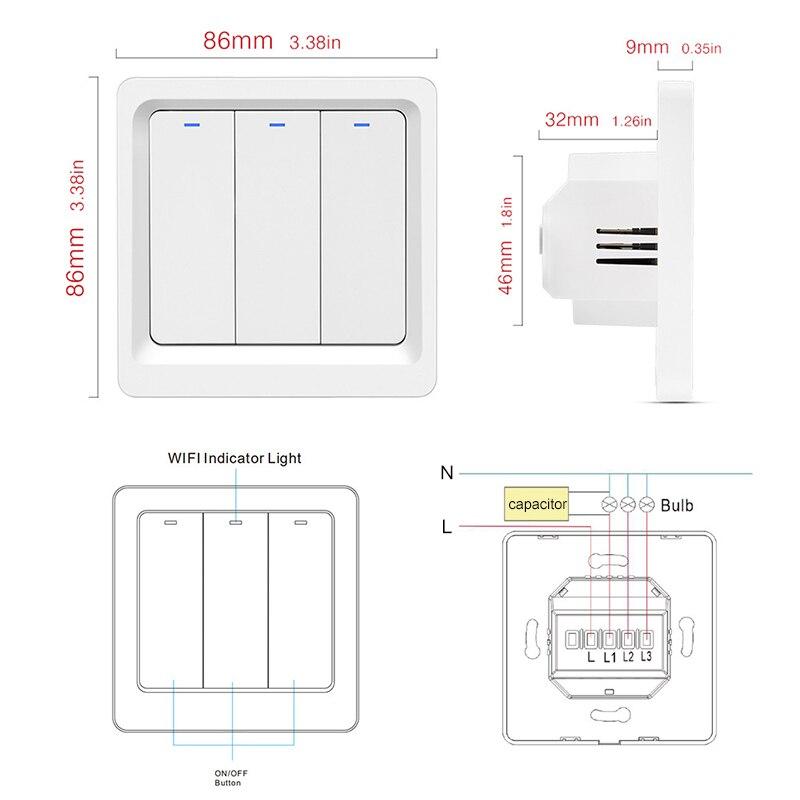 Smart Touch Switch - ABS - Tuya/ZigBee - Image 2