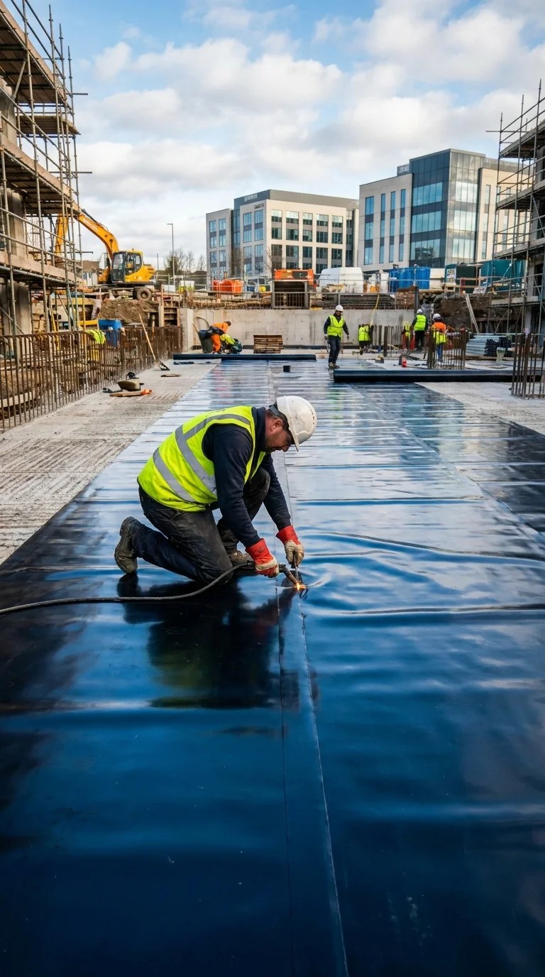 HDPE membrane waterproofing