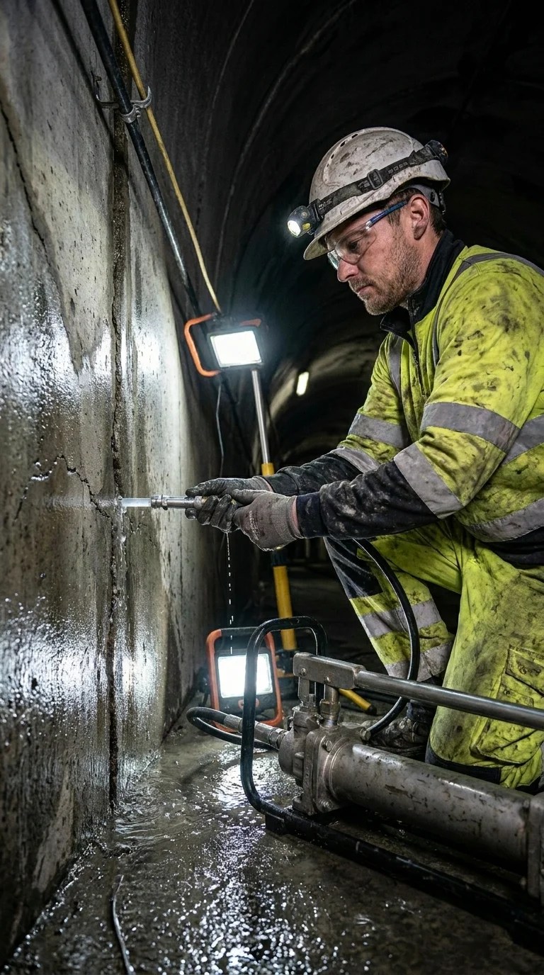 PU gel injection waterproofing