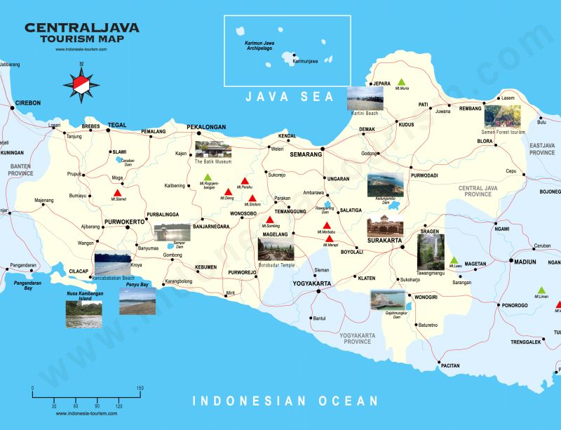 Central Java Map Java Mapcarta - Landscape Art Collection - HD Quality