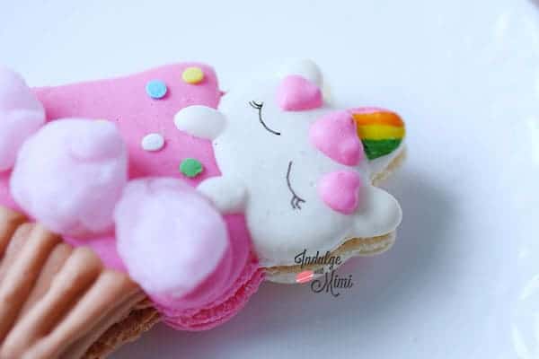 rainbow unicorn on cupcake macaron how i prepare