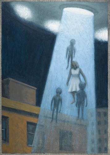 Illustration of alien abduction of Linda Napolitano