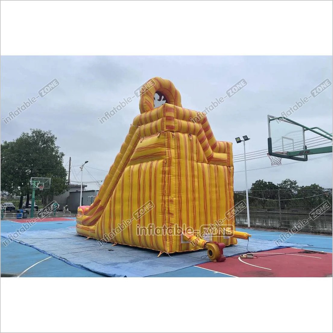 Commercial Large Water Slide Inflatable Pool Playground Dual Lane