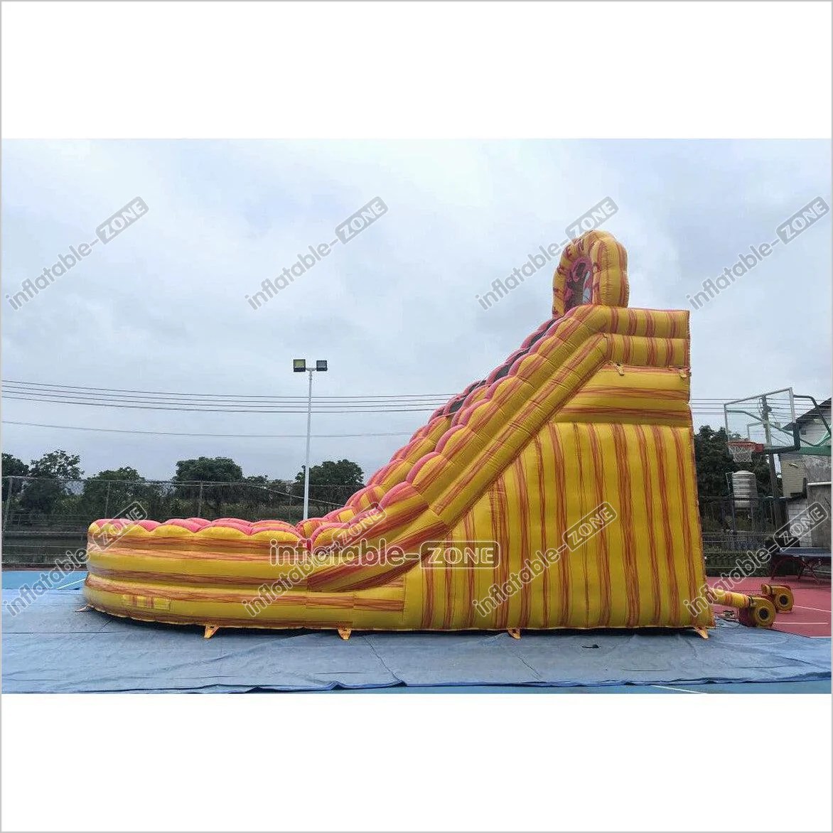 Commercial Large Water Slide Inflatable Pool Playground Dual Lane