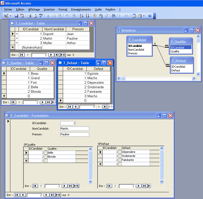 Access - Syntaxes d’appel aux champs de formulaires et sous-formulaires