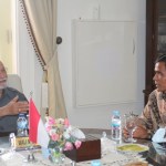Kakanwil BPN Aceh Mazwar menemui Wali Nanggroe Aceh Malik Mahmud Al Haythar, Rabu (16/2)