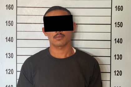 AJ (23), pelaku penembakan mantan kombatan GAM di Aceh Utara, ditangkap di Simpang Lambaro, Aceh Besar, Kamis (3/3)