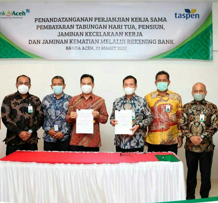 Bank Aceh Syariah dan PT Taspen teken Kerja Sama pengelolaan dana pensiun