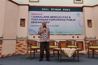Ketua Dewan Pers Prof Dr Azyumardi Azra menegaskan peran Dewan Pers terhadap kekuasaan yang diharapkan bisa bersikap kritis kepada pemerintah