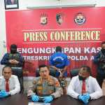 Kabid Humas Polda Aceh Kombes Pol Winardy memberikan keterangan terkait penangkapan eksekutor penembakan warga Indrapuri, pada konferensi pers di Mapolda Aceh, pada Senin (20/6)