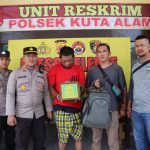 Seorang warga Kota Juang, Bireuen diamankan warga Lambaro Skep, Banda Aceh, Sabtu siang (13/8/2022), karena mencuri kotak amal Masjid Darul Makmur