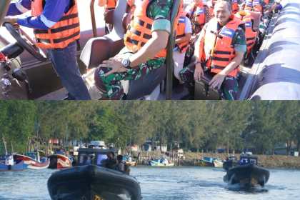 Kodam Iskandar Muda menerima 6 unit Kapal RIB (Rigid Inflatable Boat) berkapasitas 16 penumpang bantuan Kementerian Pertahanan, Jum'at (16/9)