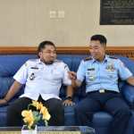 Pj Bupati Aceh Besar Muhammad Iswanto bersilaturahmi dengan Danlanud SIM Kolonel Pnb Yoyon Kuscahyono, Rabu (21/9)