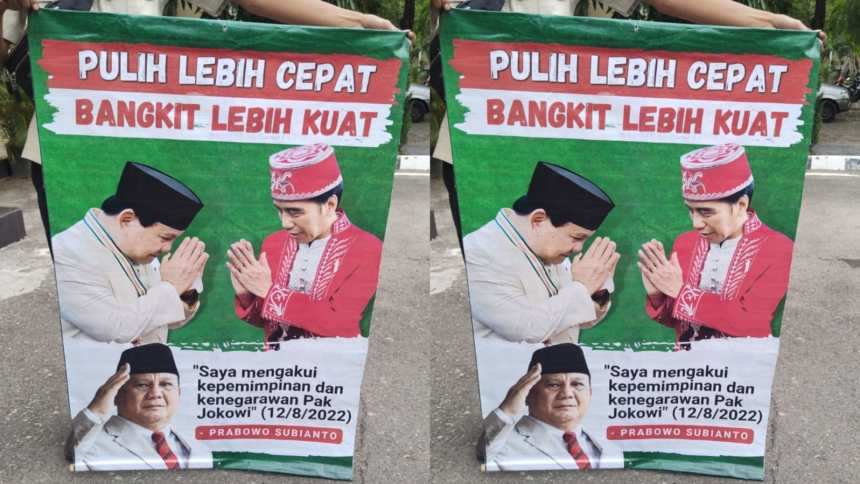 DPD Partai Gerindra Aceh mengadukan ke Polda pemasangan poster Prabowo Subianto yang mengakui kepemimpinan dan kenegarawan Presiden Jokowi