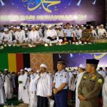 Danlanud SIM Kolonel Pnb Yoyon Kuscahyono mengadiri zikir akbar dalam rangka menyambut Maulid Nabi Muhammad yang digelar Majelis Shalawat Aceh di Taman Bustanus Salatin Banda Aceh, yang dimulai Sabtu malam (1/10)