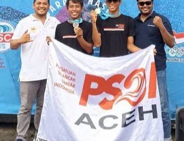 Tim Selancar Ombak Aceh meraih juara umum pada Kejurnas di Bali, 5 Oktober 2022
