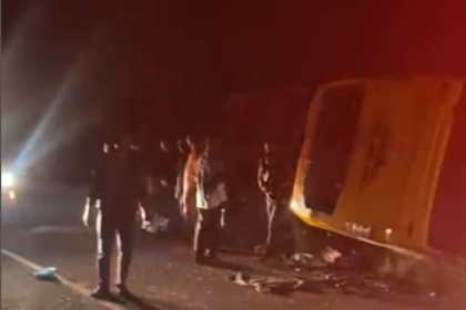 Foto tangkapan layar kecelakaan di gunung salak, Kecamatan Nisam Antara, Aceh Utara dari video yang beredar