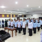 Kakanwil Kemenkumham Aceh Meurah Budiman melantik 26 pejabat Eselon V pada Unit Pelaksana Teknis (UPT) Pemasyarakatan dan Imigrasi pada Selasa (11/10)