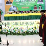 Pengukuhan dua Guru Besar IAIN Langsa oleh Sekjen Kemenag RI Prof Dr Nizar Ali MAg, Sabtu (15/10)