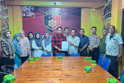 Satreskrim Polresta Banda Aceh menerapkan Restorative Justice dalam menyelesaikan kasus robohnya bangunan tombak layar yang terjadi di MIN 2 Kota Banda Aceh