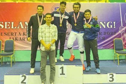 Tim Anggar binaan KONI Aceh sukses meraih prestasi gemilang merebut 10 medali pada Kejurnas 2022, di GOR POPKI, Cibubur, Jakarta Timur