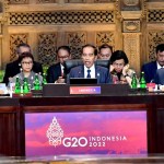 Presiden Joko Widodo saat membuka KTT G20 2022 di Hotel Apurva Kempinski, Kabupaten Badung, Bali, Selasa, 15 November 2022