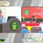 Dosen Prodi Ilmu Perpustakaan Fakultas Adab dan Humaniora UIN Ar-Raniry Zubaidah mengikuti sidang promosi doktor di Aula Lantai III, Gedung Pascasarjana, Selasa (15/11)