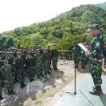 Pangdam IM Mayjen TNI Mohamad Hasan memimpin kegiatan Tradisi Bukit Sanggamara dalam rangka peringatan HUT ke-66 Kodam IM Tahun 2022 di Bukit Sanggamara, Mata Ie, Aceh Besar, Rabu (30/11)