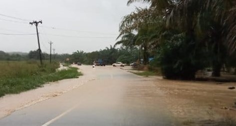 Banjir rendam Jalan Nasional Subulussalam - Tapaktuan di Desa Danau Taras Kota Subulussalam