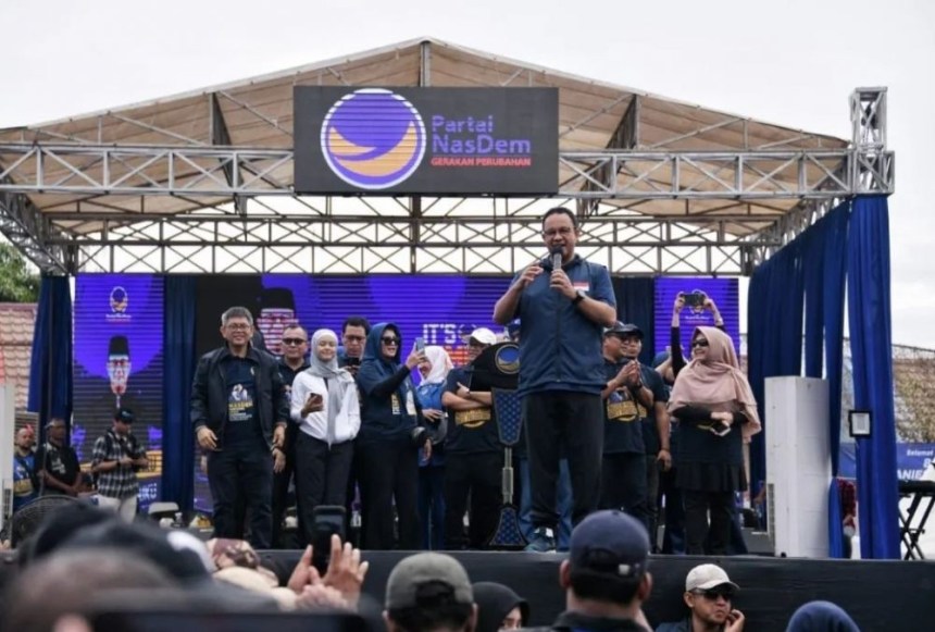 Bakal Calon Presiden dari Partai NasDem Anies Baswedan saat melakukan safari politiknya di Kota Banda Aceh pada Sabtu (3/12/2022)