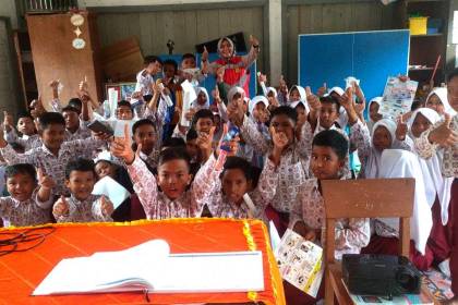 PLN Krueng Geukueh Sosialisasi Bahaya Listrik ke SDN di Aceh Utara